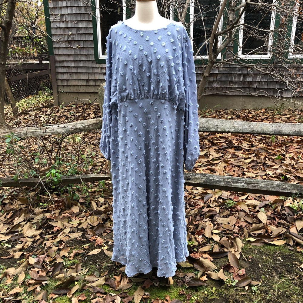 NWT Anthropologie Eri + Ali 26W Light Blue Dress
